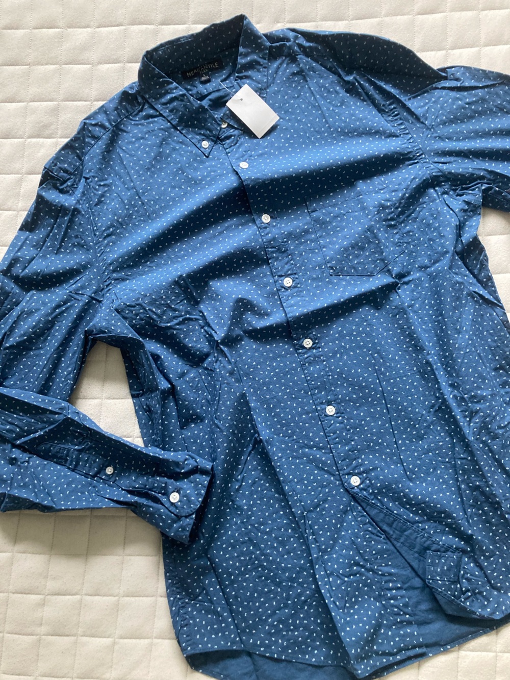 J. Crew Men’s Blue Printed Button-Down Shirt